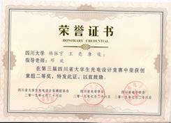 说明: 第三届四川省老员工光电设计竞赛奖状2